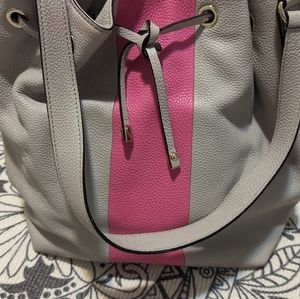 Kate Spade colour block pebbled leather handbag.